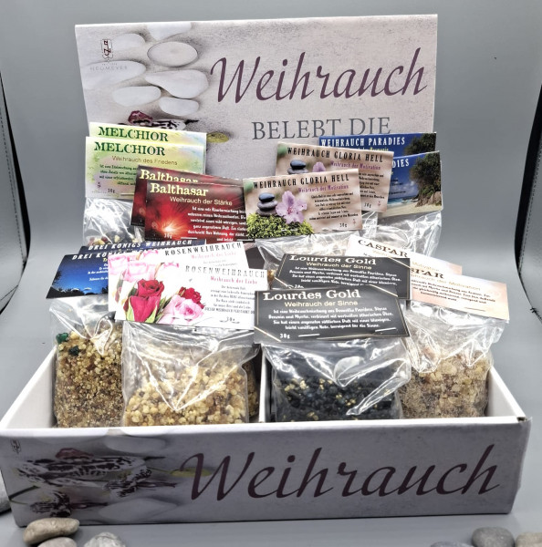 Weihrauch-Sortiment in Tütchen je 30gVE=16 Stück sortiert