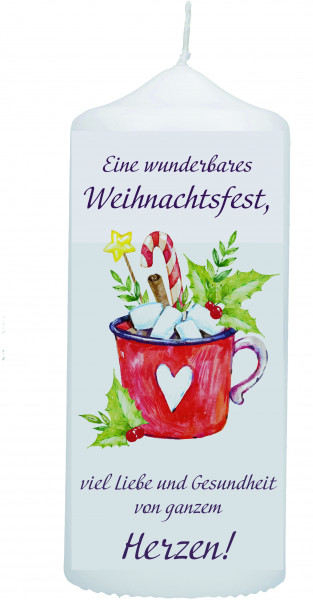 Kerze "Weihnachtsfest"150x60 mm